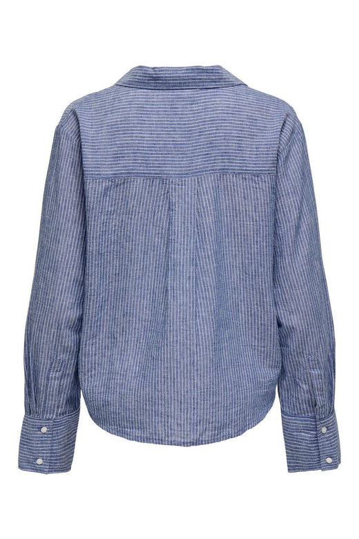 JDY - Jdymila L/S Loose Linen Shirt - 4753098 Star Sapphire Cloud Dancer