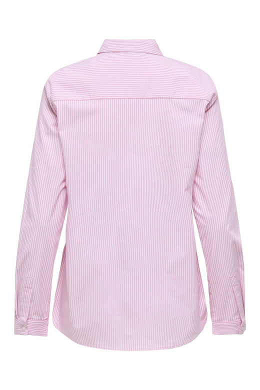 JDY - Jdymio L/S Embroidery Shirt - 4957239 Shocking Pink Small White - Teddy Embr