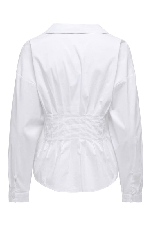 JDY - Jdymio L/S Fitted V-Neck Shirt - 5020851 White