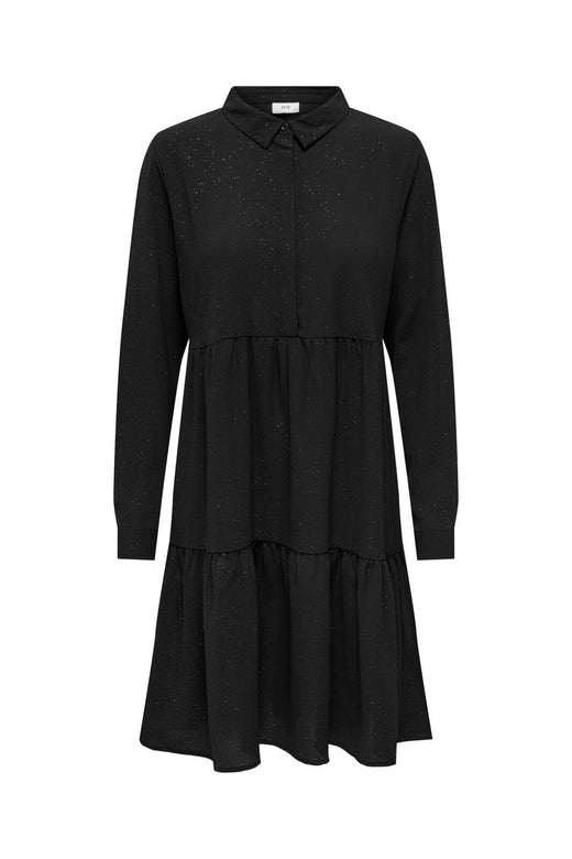 JDY - Jdypiper L/S Foil Shirt Dress - 4400726 Black Foil