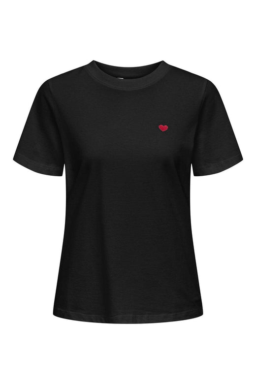 JDY - Jdypisa S/S Print Top - 4713448 Black Bittersweet Heart