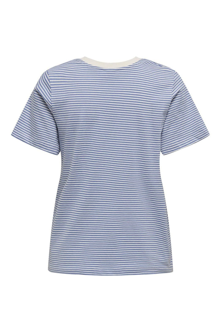 JDY - Jdypisa S/S Print Top - 4816968 Ebb And Flow Cd Stripes And Bs Heart