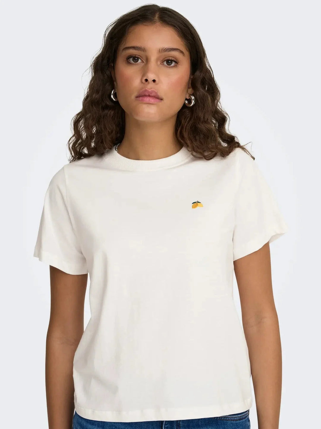 JDY - Jdypisa S/S Print Top - 4998330 Cloud Dancer Lemon T-shirts 