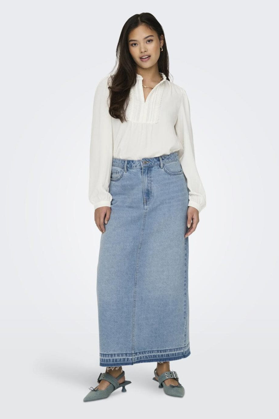 JDY - Jdyrachel Life L/S Pintuck Top - 4505028 Cloud Dancer