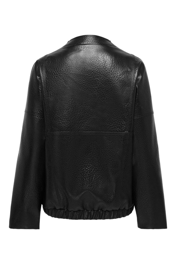 JDY - Jdyraye Pu Oversized V-Neck Jacket - 5188465 Black