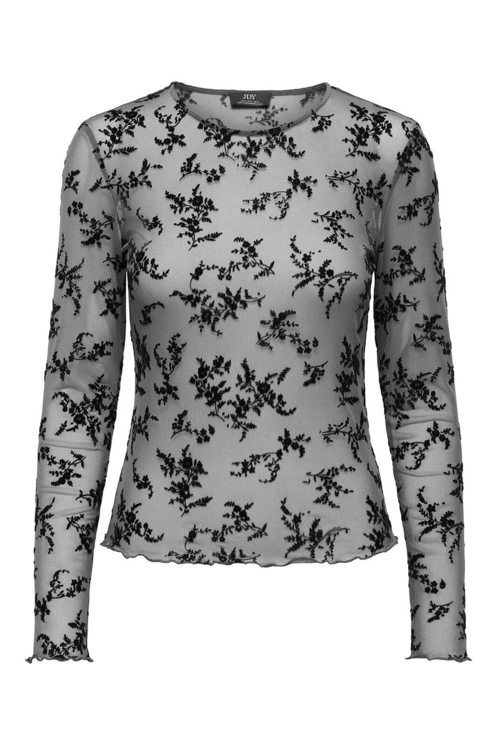 JDY - Jdyruby L/S Mesh Top - 5122972 Phantom Bouquet