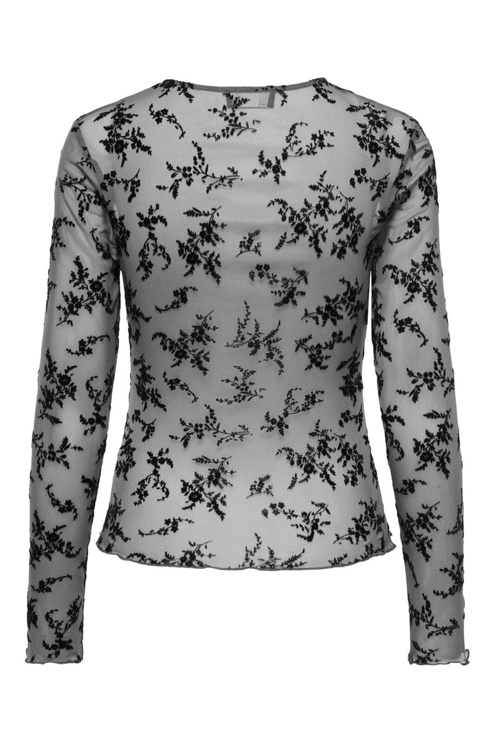 JDY - Jdyruby L/S Mesh Top - 5122972 Phantom Bouquet