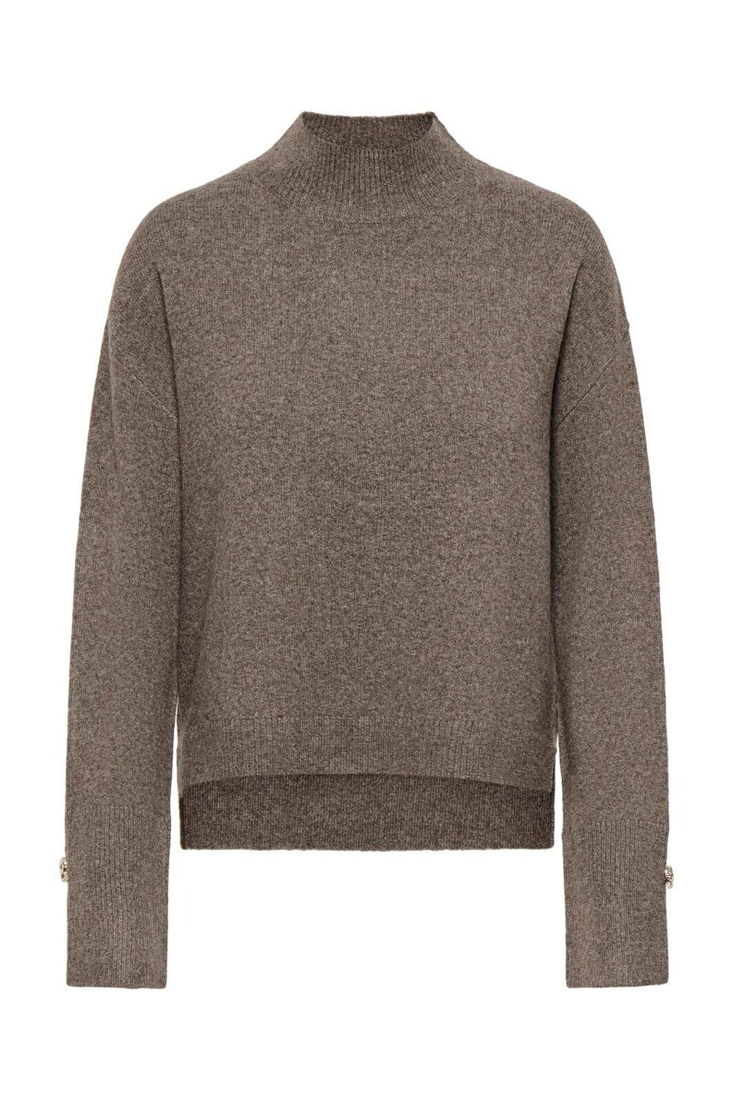 JDY - Jdysabrina L/S Hn Detail Pullov Knt - 5111246 Falcon Melange