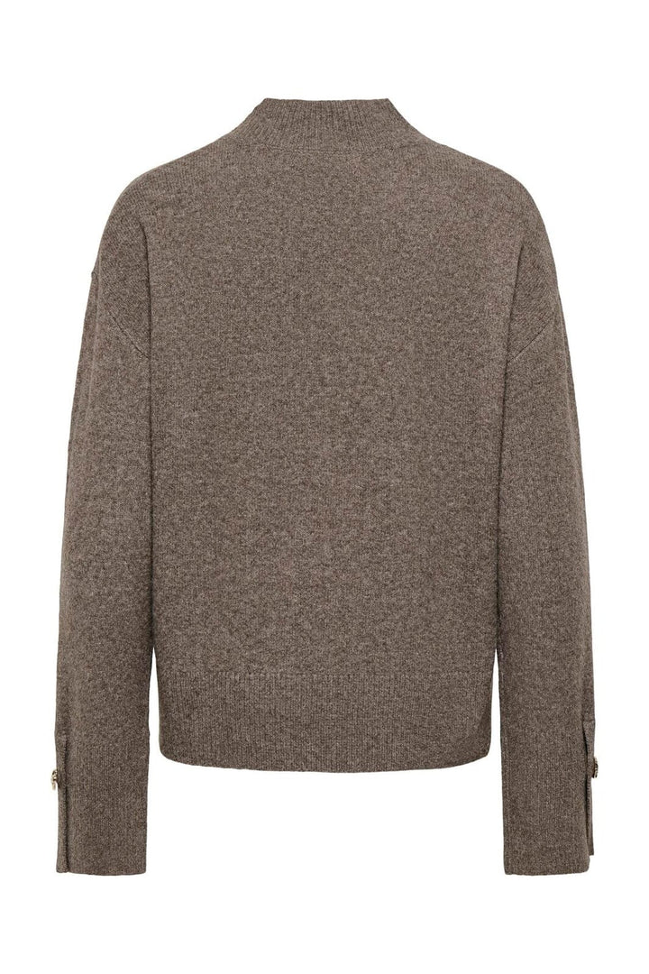 JDY - Jdysabrina L/S Hn Detail Pullov Knt - 5111246 Falcon Melange
