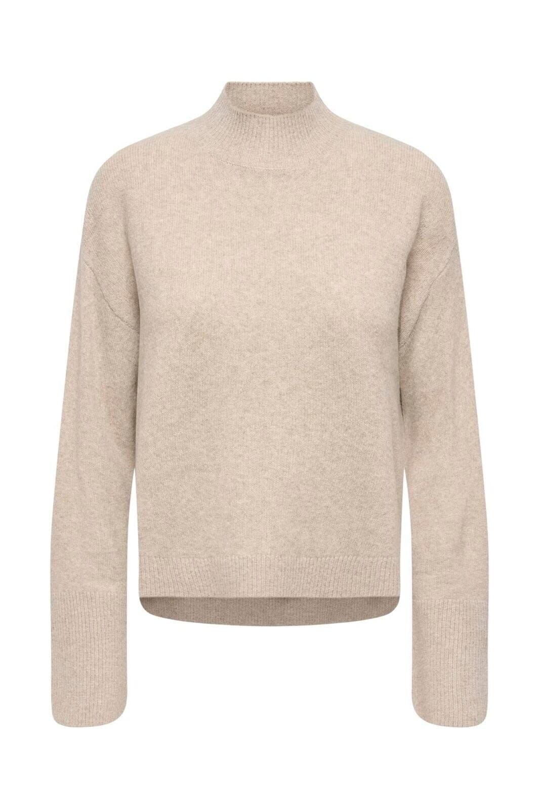 JDY - Jdysabrina L/S Hn Detail Pullov Knt - 5174130 Natural Melange