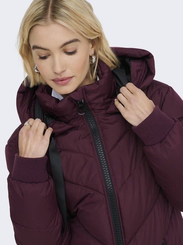 JDY - Jdyskylar Life Hood Jacket - 4892093 Fig Black Jakker 