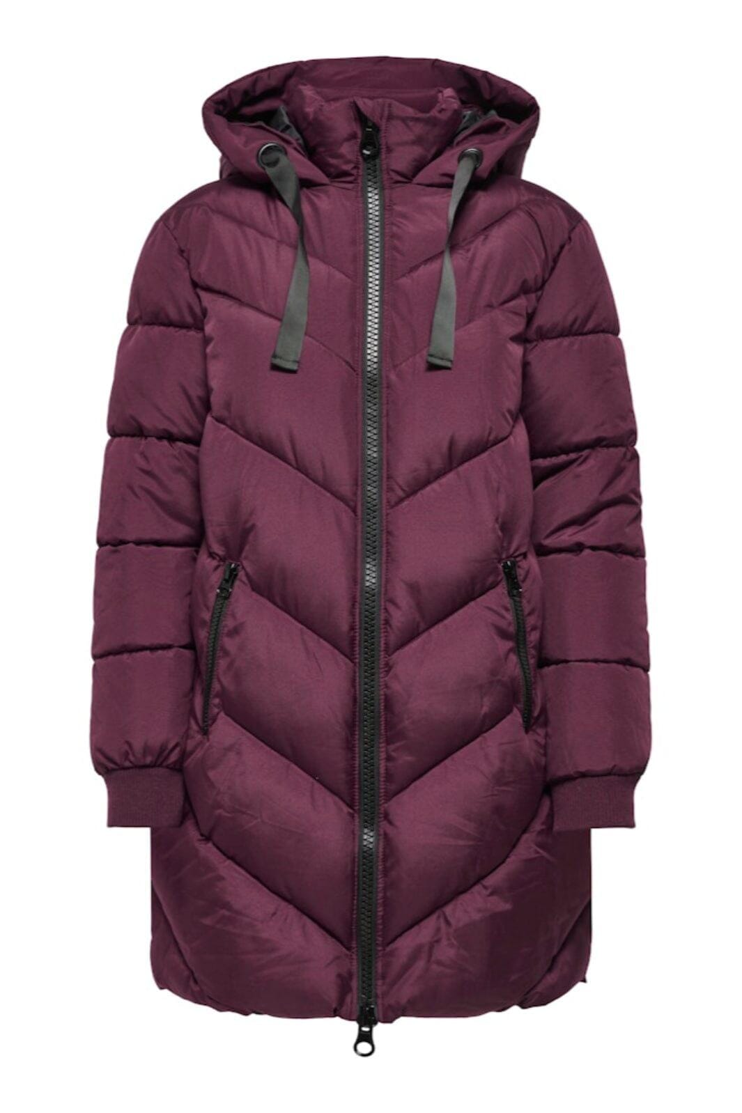 JDY - Jdyskylar Life Hood Jacket - 4892093 Fig Black Jakker 