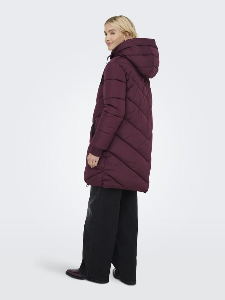 JDY - Jdyskylar Life Hood Jacket - 4892093 Fig Black Jakker 