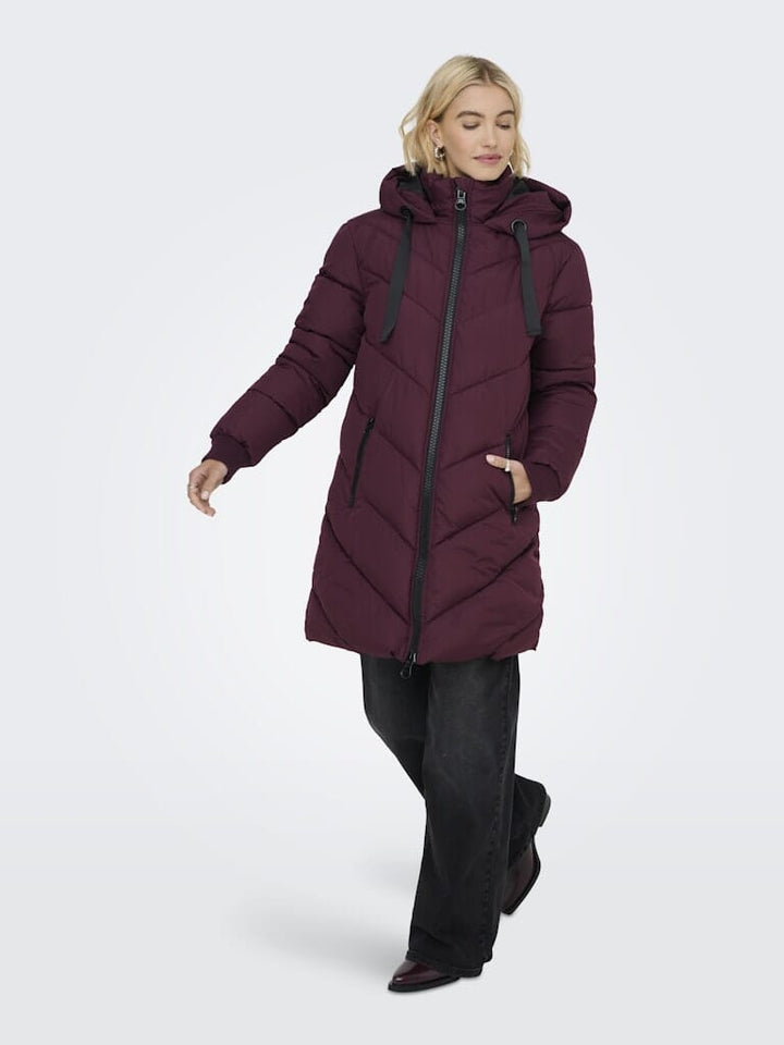 JDY - Jdyskylar Life Hood Jacket - 4892093 Fig Black Jakker 