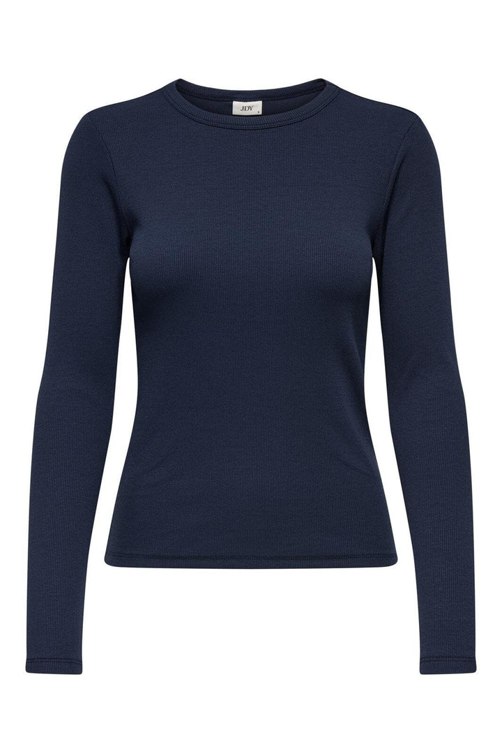 JDY - Jdysolar L/S O Neck Top Dia - 4890446 Navy Blazer