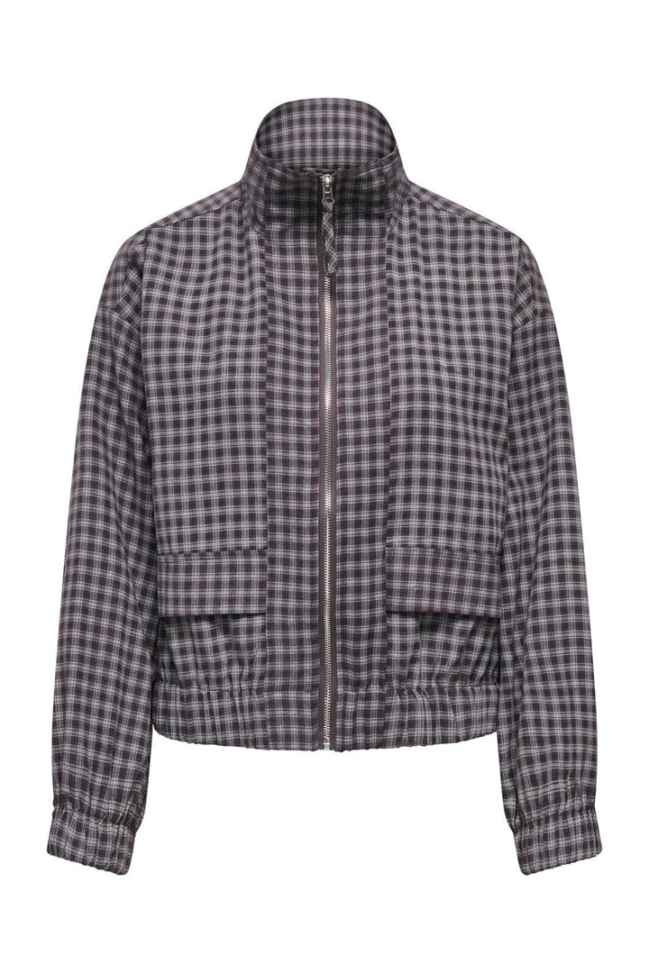 JDY - Jdysoline L/S Check Jacket - 5112770 Chocolate Plum Blue Checks