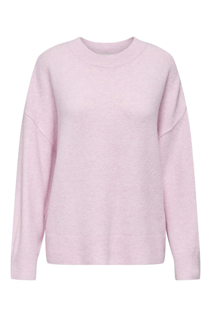 JDY - Jdysonja L/S O-Neck Pullover Knt - 4888614 Pink Lady Melange