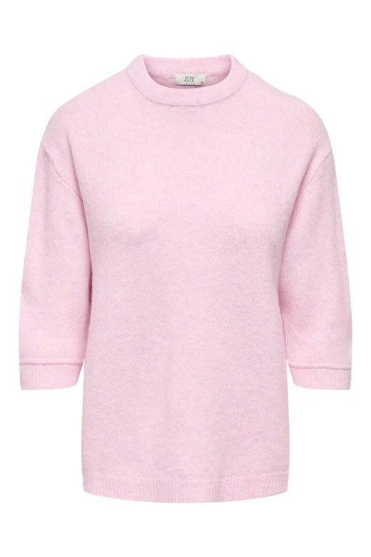 JDY - Jdysonja S/S O-Neck Pullover Knt - 4960457 Pink Lady Melange Strikbluser 