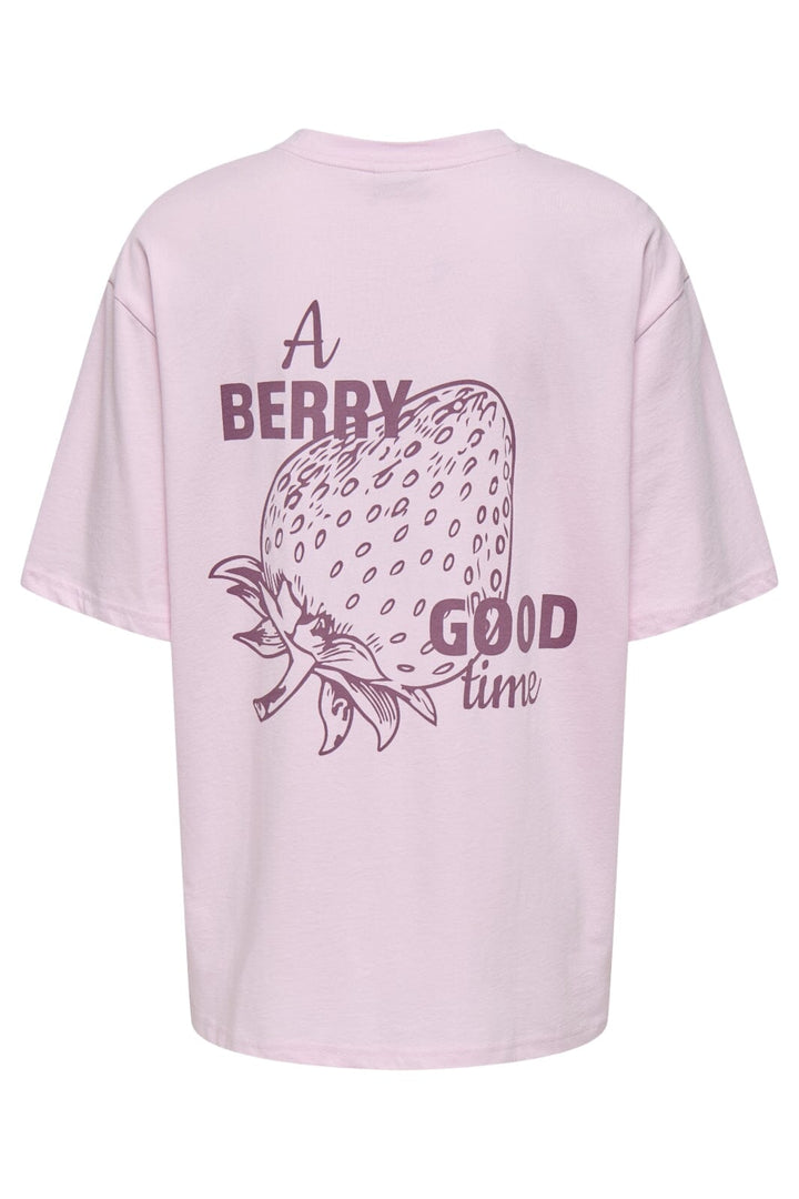 JDY - Jdytinnna S/S Print T-Shirt - 4924451 Pink Lady Strawberry Print