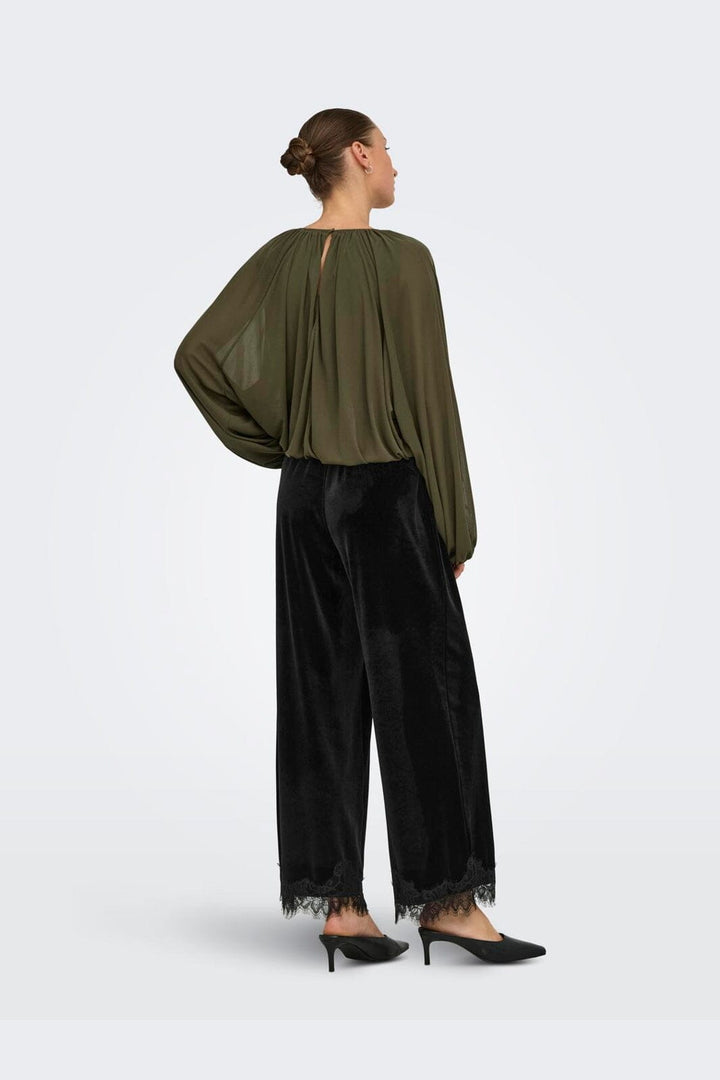 JDY - Jdyvalerie Velvet Lace Pant - 5121633 Black