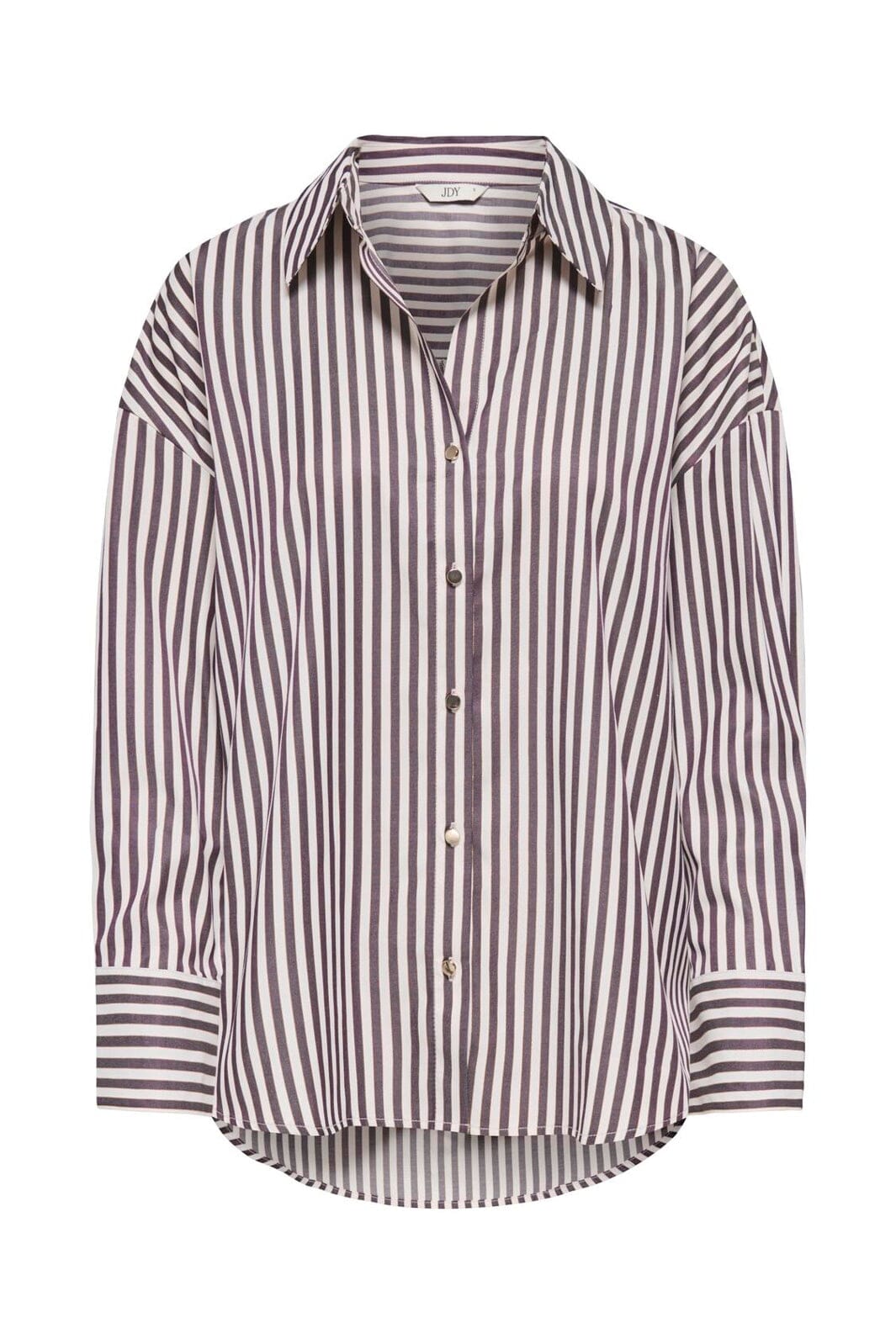 JDY - Jdyvesper L/S Lurex Shirt - 5129896 Cloud Dancer Plum Perfect & Gold Lurex
