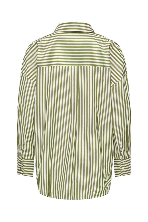 JDY - Jdyvesper L/S Lurex Shirt - 5192385 Cloud Dancer Sphagnum & Gold Lurex