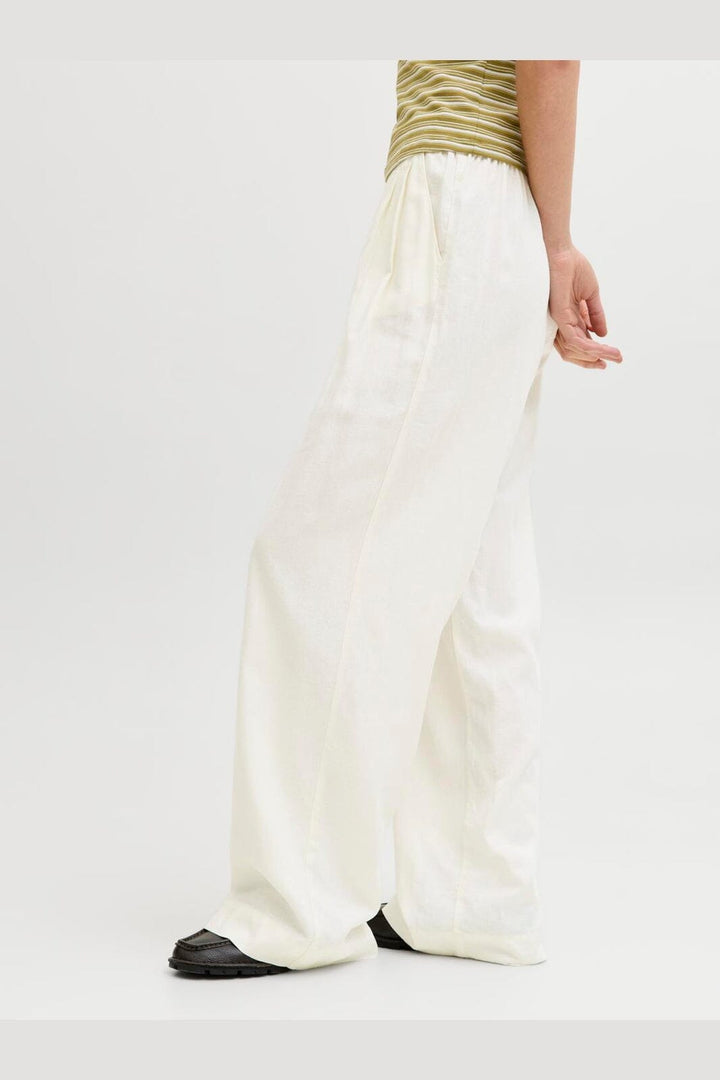 Jjxx - Jxalmira Linen Blend Pant Ln - 4906566 Blanc De Blanc
