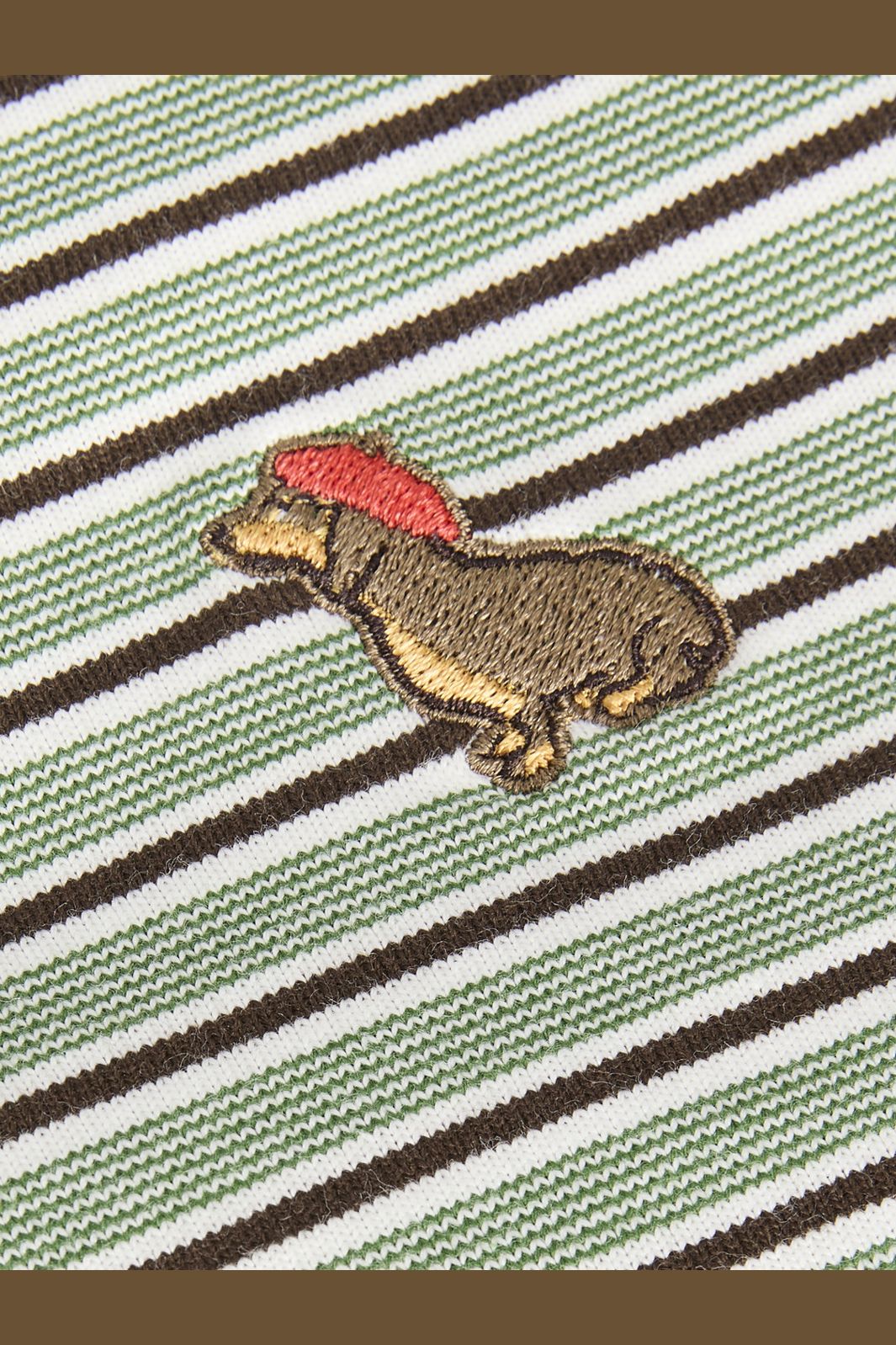 Jjxx - Jxella Ls Stripe Polo - 5126324 Cloud Dancer Artichoke Green