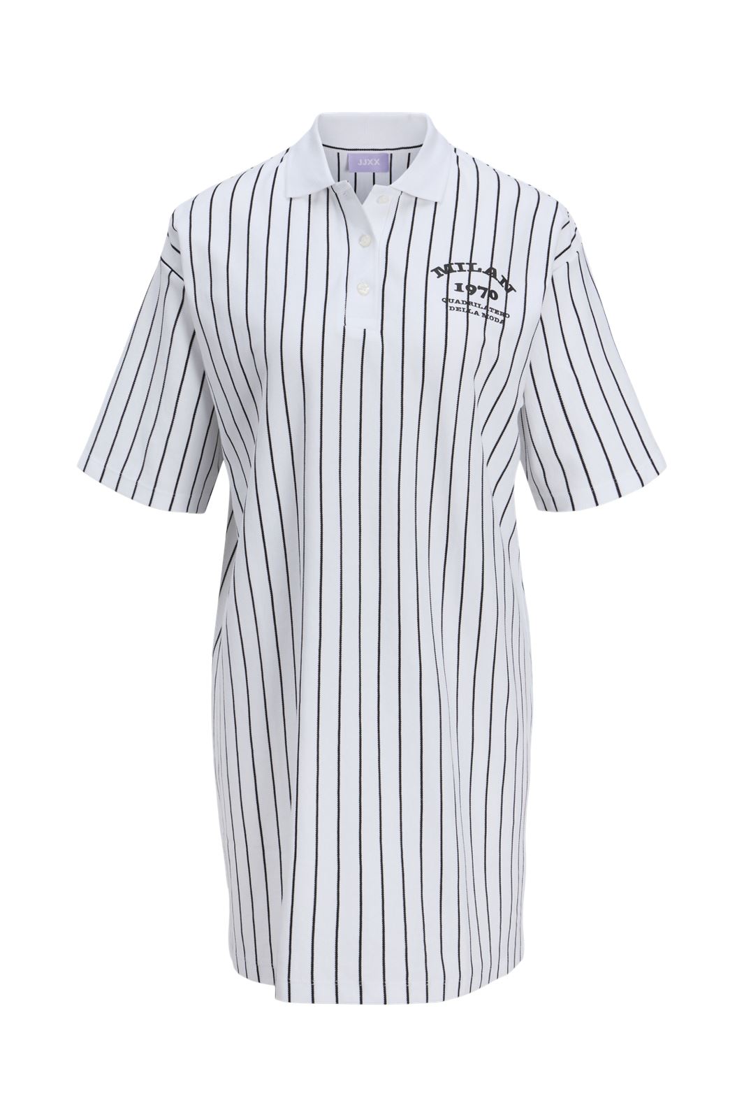 Jjxx - Jxemma Ss Polo Short Dress - 4766840 Bright White Black