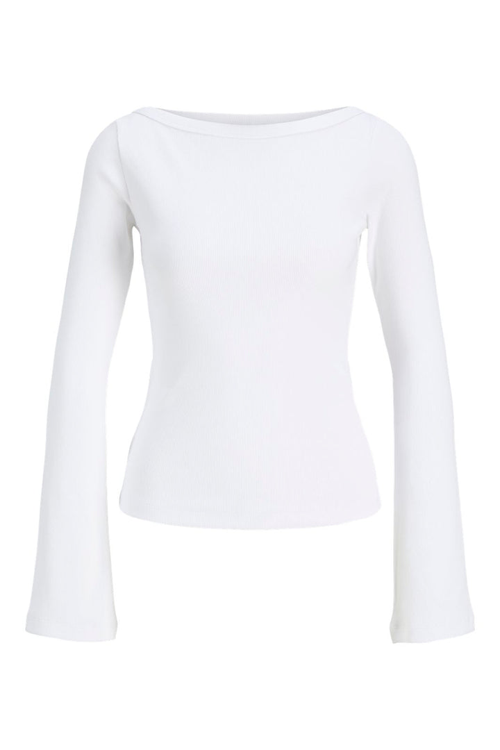 Jjxx - Jxfifi Str Boatneck Ls Wide Top - 5200676 Bright White