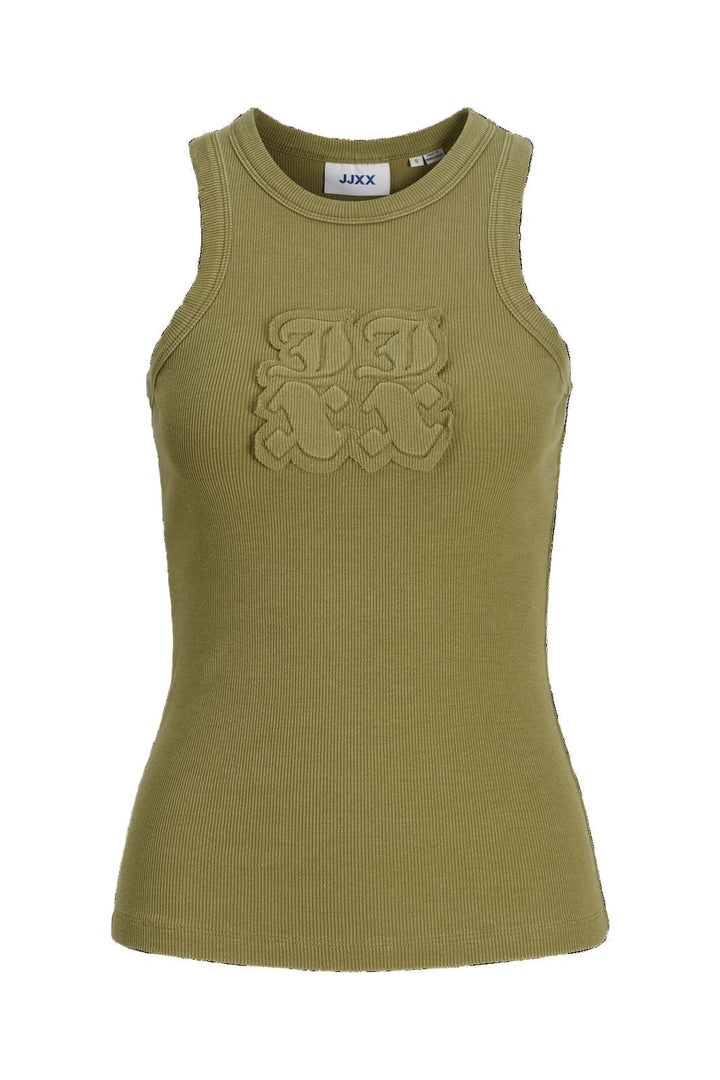Jjxx - Jxforest Str Sl Patch Rib Top - 4925804 Green Moss