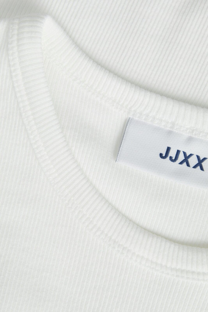 Jjxx - Jxfrankie Str Ss Rib Tee - 4244251 Bright White