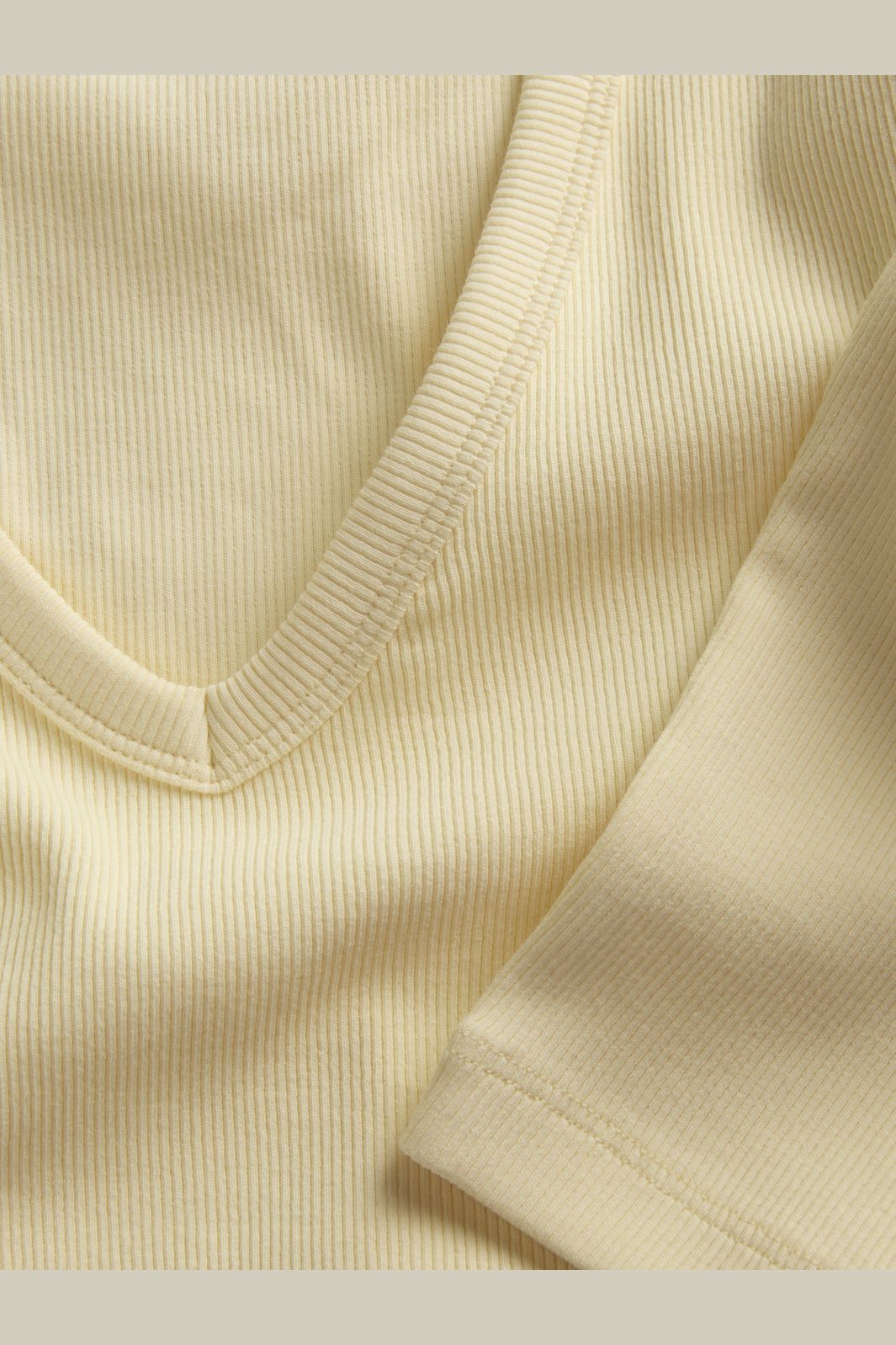 Jjxx - Jxfreya Str Ls V-Neck Top - 5144877 Pastel Yellow