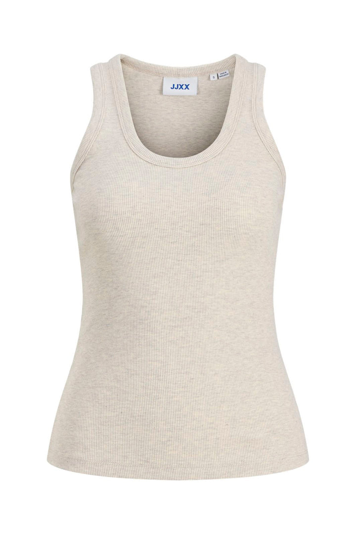 Jjxx - Jxfrida Sl U-Neck Top - 5018836 Oatmeal Melange