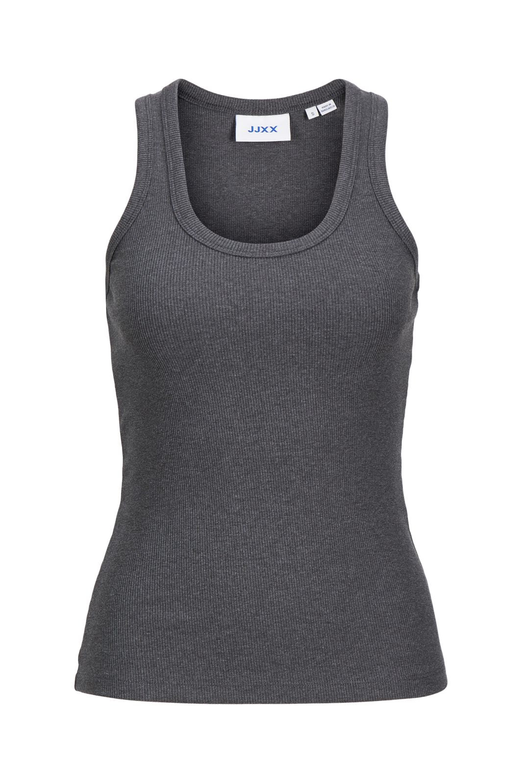 Jjxx - Jxfrida Sl U-Neck Top - 5037762 Dark Grey Melange