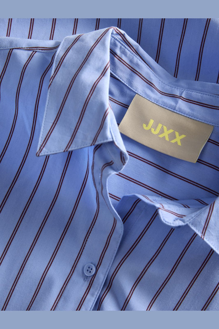 Jjxx - Jxjamie Ls Relaxed Poplin Shirt - 4903188 Vista Blue Cabernet