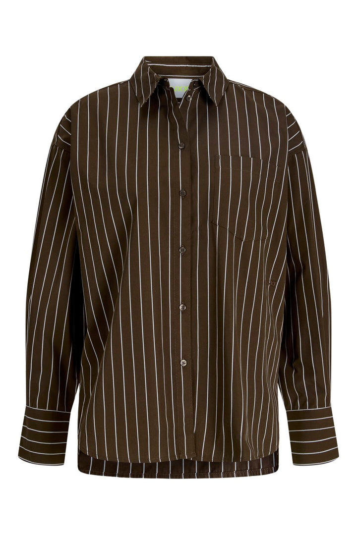 Jjxx - Jxjamie Ls Relaxed Poplin Shirt - 5126035 Demitasse Thin White