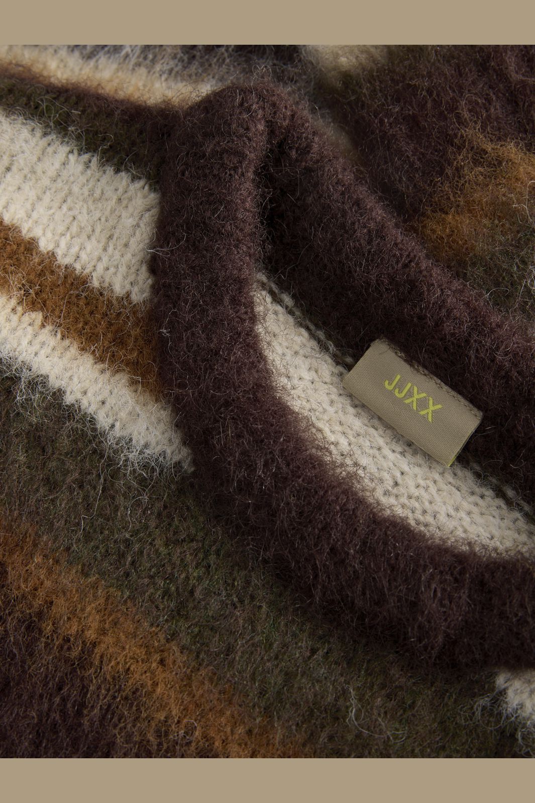 Jjxx - Jxjoe Crew Neck Knit - 5148589 Fudge /Multi Stripes
