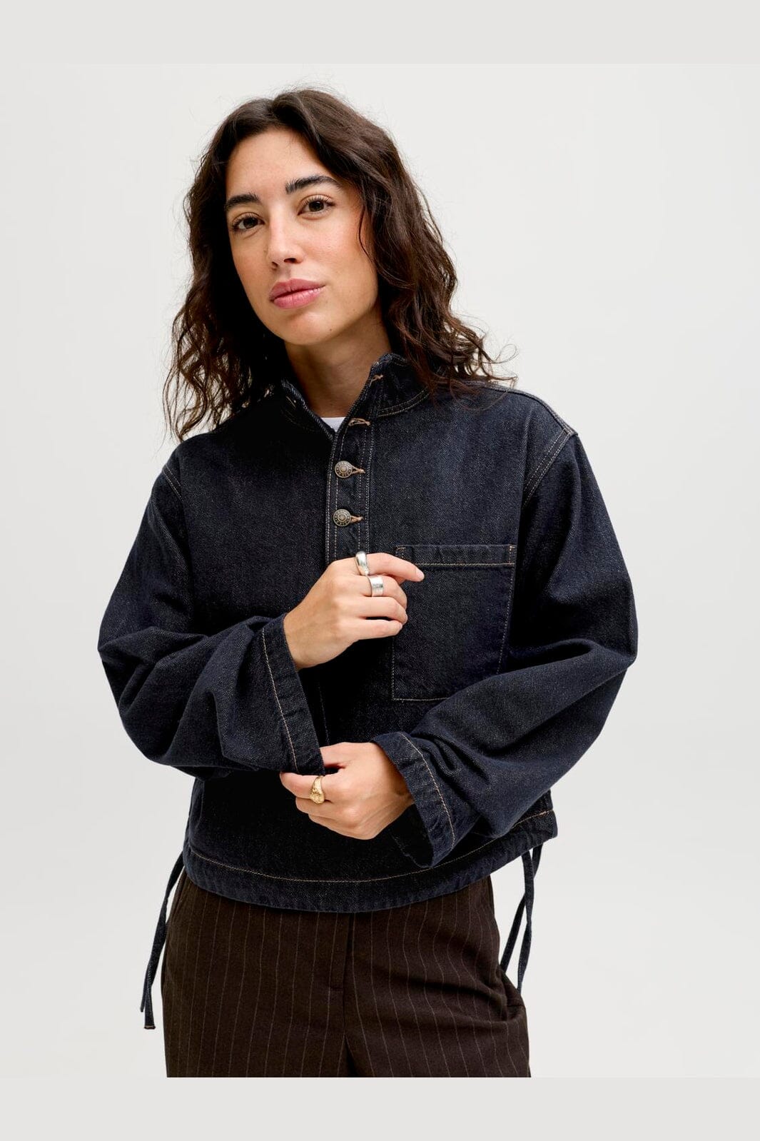 Jjxx - Jxlaila Ls Denim Pullover R326 - 4998826 Dark Blue Denim