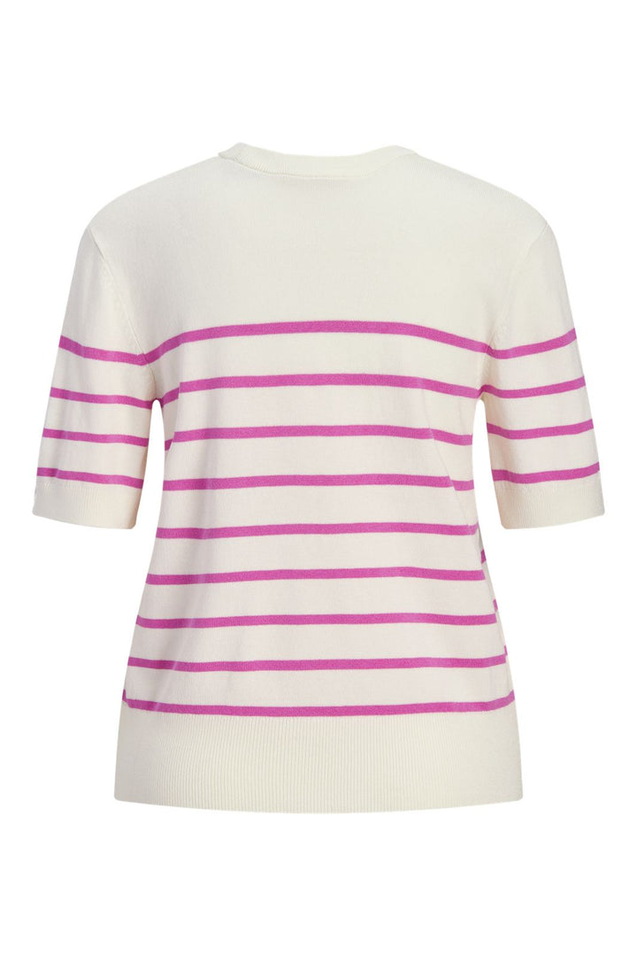 Jjxx - Jxlayla Comfy Ss Knit - 4948165 Vanilla Ice /Fiji Flower