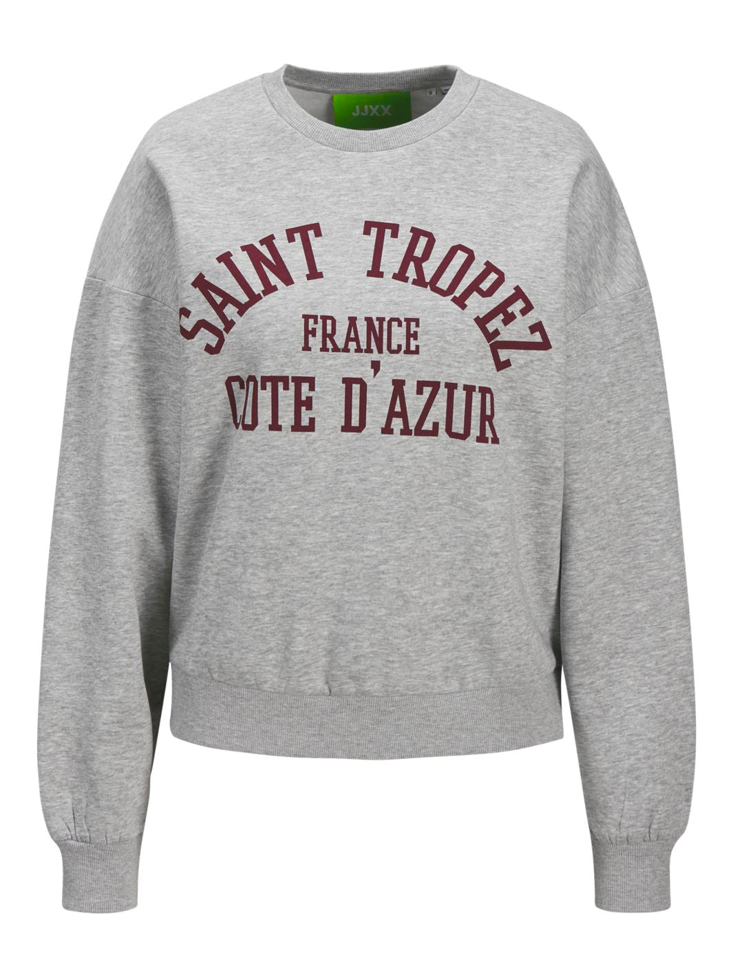 Jjxx - Jxmerle Rlx Short Ls Crew Swt Ln - 4808930 Light Grey Melange Saint Tropez