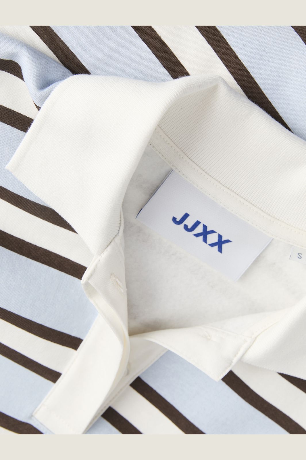 Jjxx - Jxpaloma Ls Stripe Polo Swt - 5129626 Skyway Vanilla Ice / Demitasse