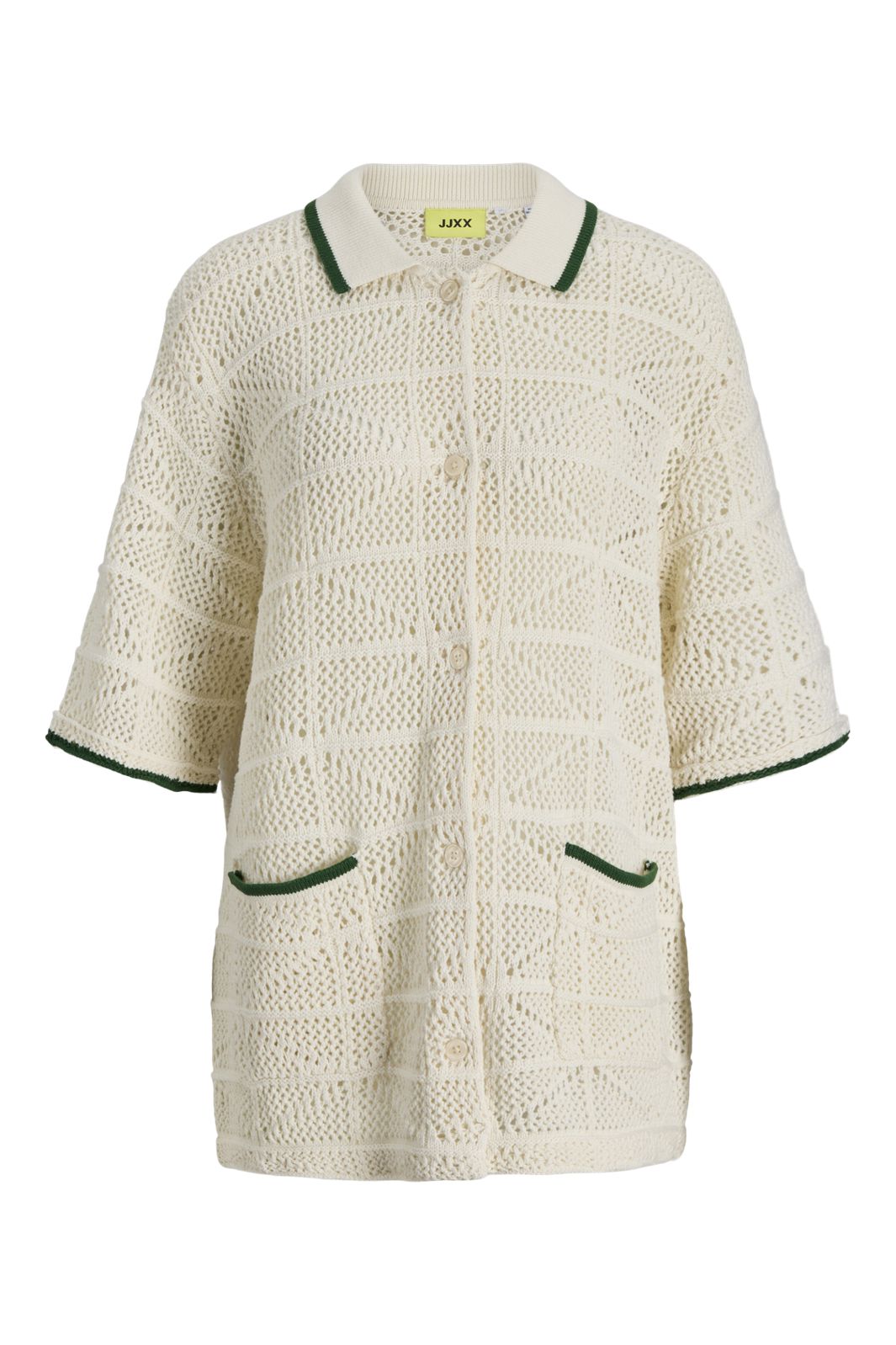 Jjxx - Jxretha Polo Knit Ln - 4833198 Vanilla Ice /Formal Garden