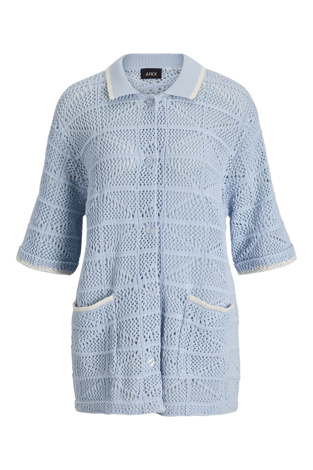 Jjxx - Jxretha Polo Knit Ln - 4859732 Skyway /Vanilla Ice