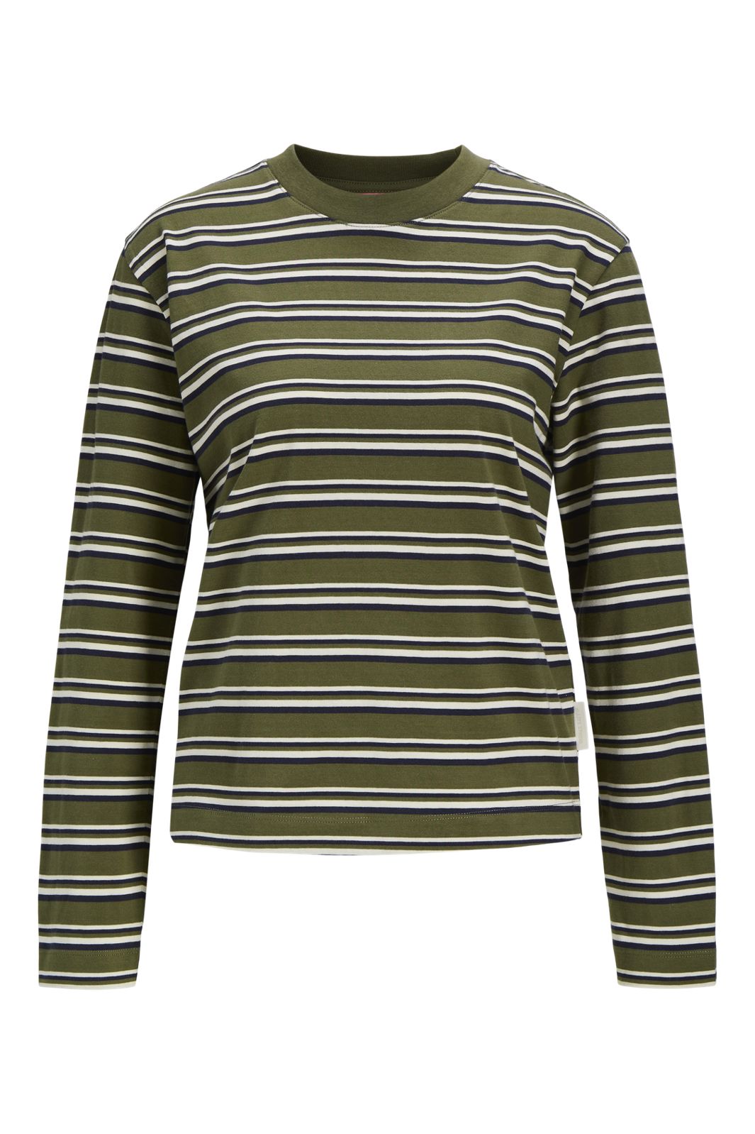 Jjxx - Jxsophia Boxy Ls Stripe Tee Sn - 5143912 Winter Moss Night Sky & Vanilla Ice