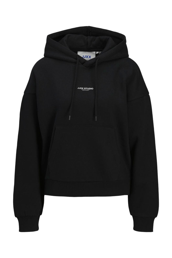 Jjxx - Jxstudio Vesterbro Ls Rlx Hood Swt - 4846035 Black Bright White Jjxx Studio