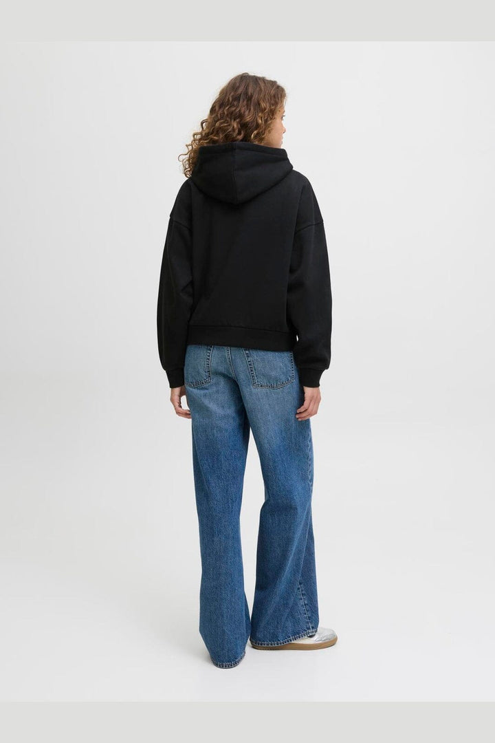 Jjxx - Jxstudio Vesterbro Ls Rlx Hood Swt - 4846035 Black Bright White Jjxx Studio