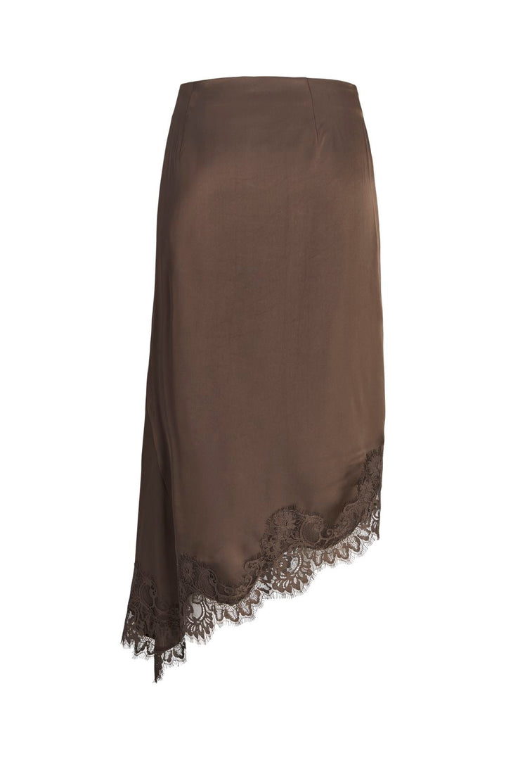 Jjxx - Jxvima Satin Asymmetric Skirt Ln - 5129399 Demitasse