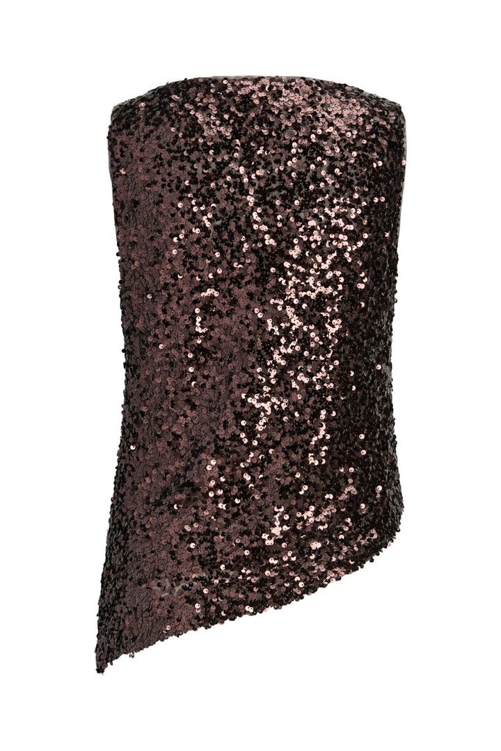 Jjxx - Jxzola Sequin Sl Top - 5108018 Demitasse