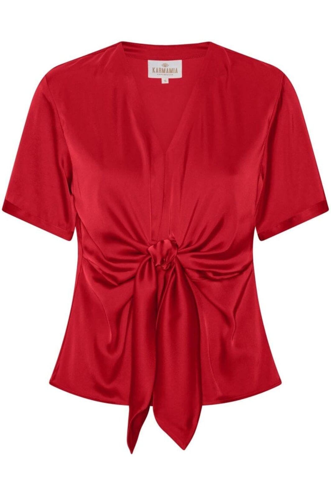 Karmamia - Blair Blouse (Short) 2298 - Semi Rich Deep Red Bluser 